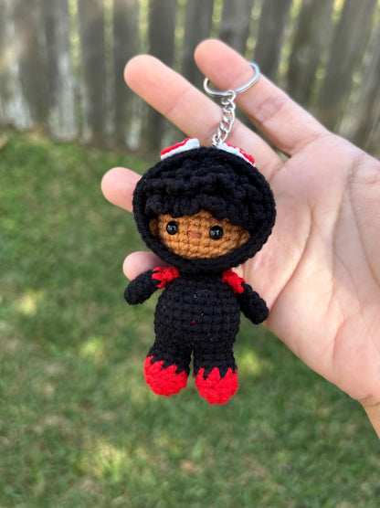 Handmade Crocheted Spider-Man Hanging Car Charm