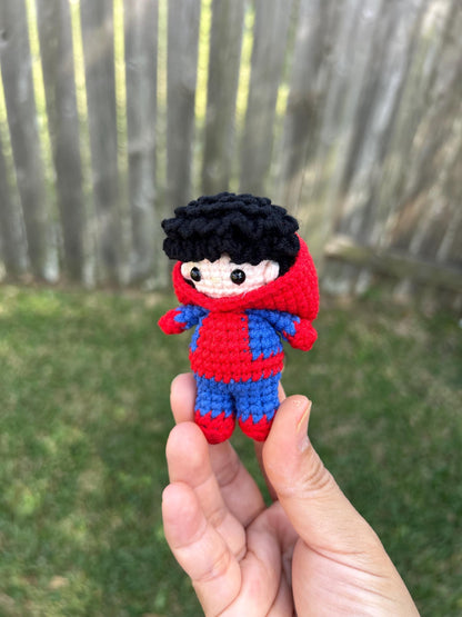 Handmade Crocheted Spider-Man Hanging Car Charm