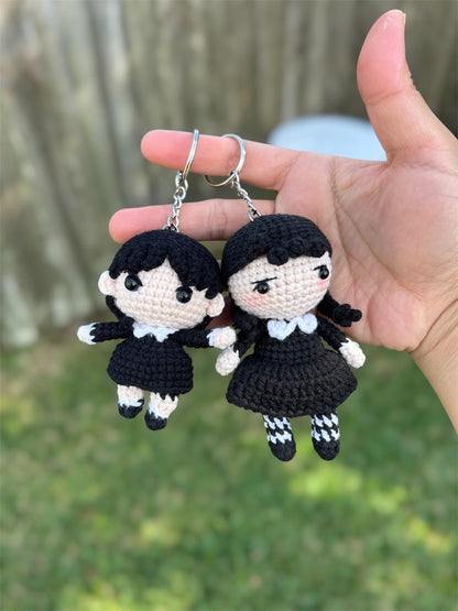 Crocheted Wednesday Keychain