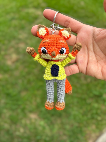 Crochet Disney Couple Characters Keychain