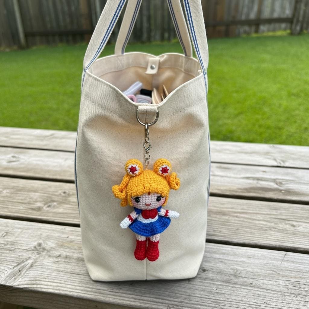 Crochet Sailor Moon Keychain