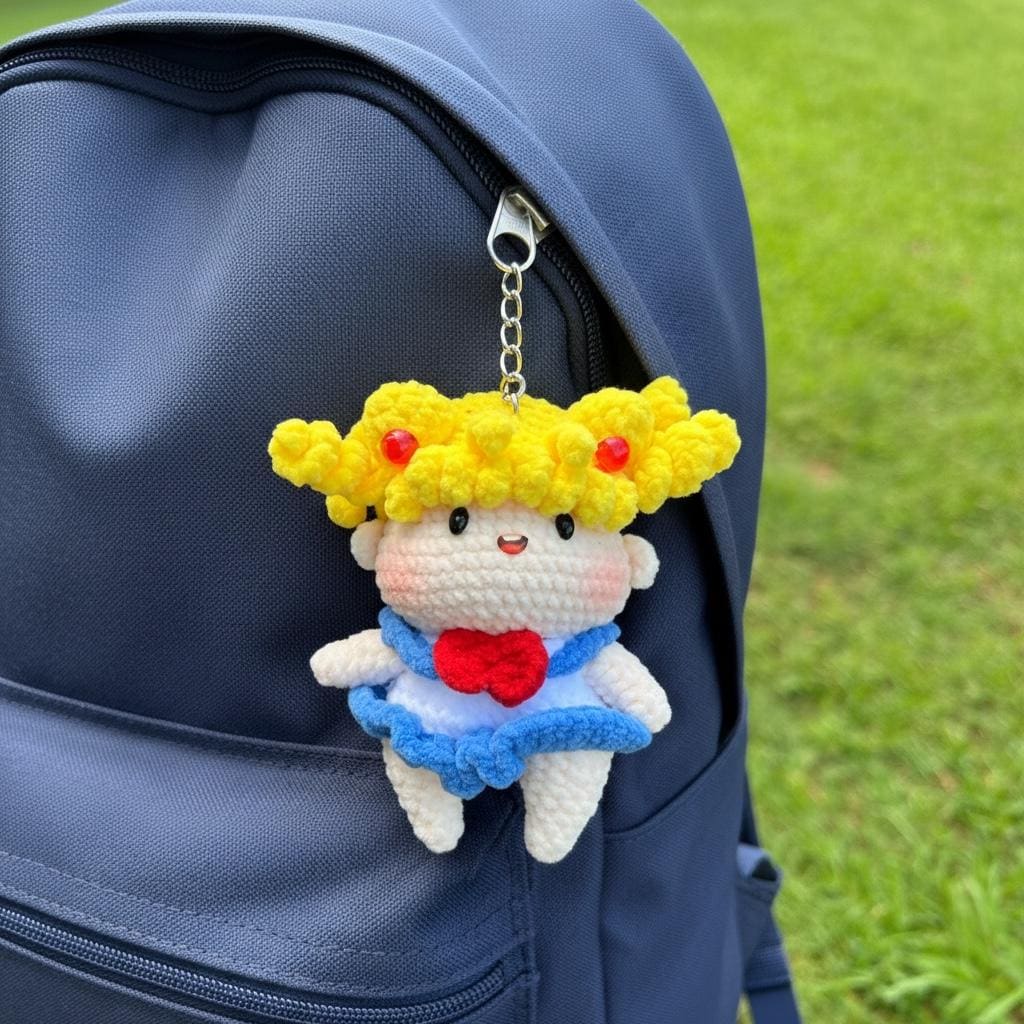Crochet Sailor Moon Keychain