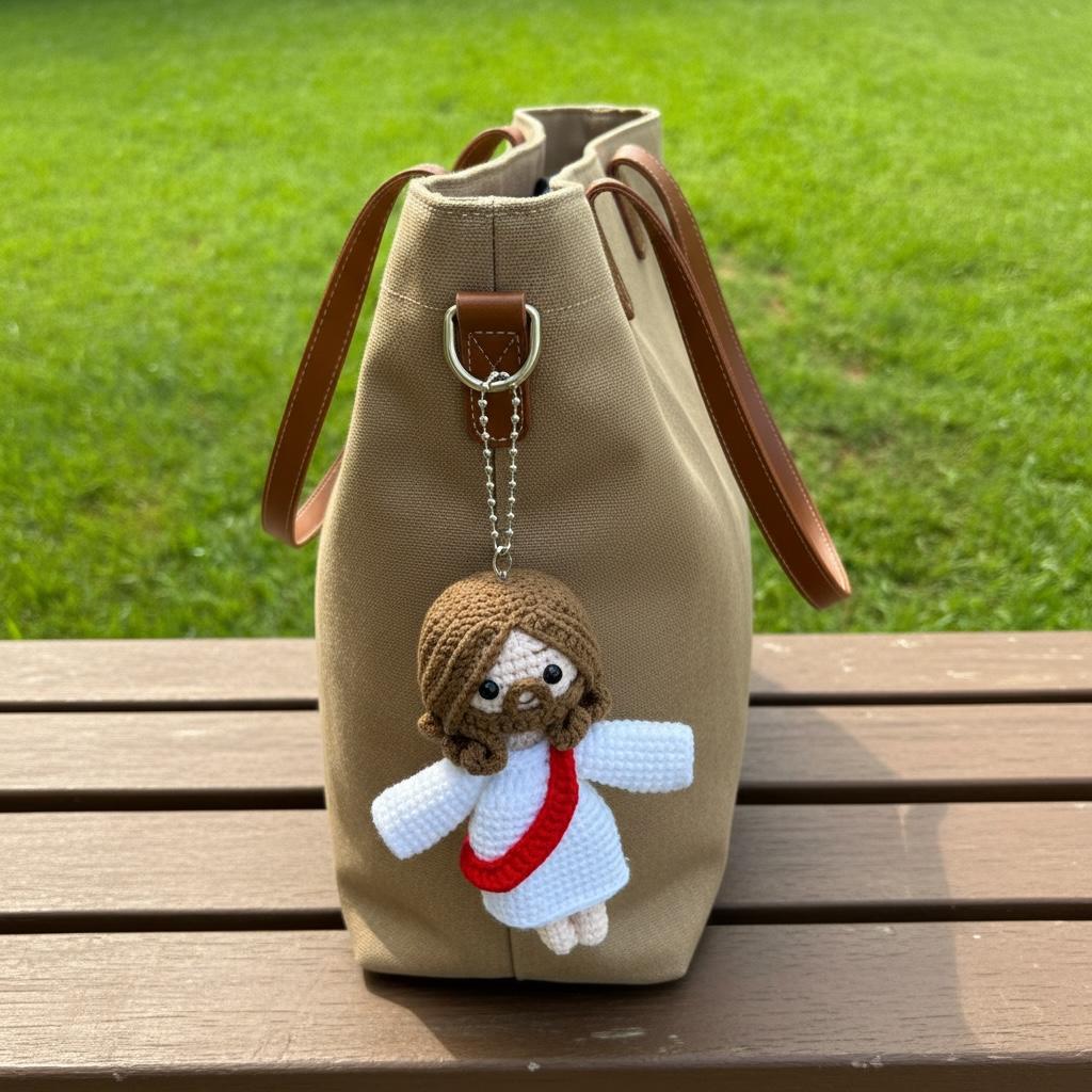 Crochet Mini Jesus Keychain/Hanging, Birthday Gift