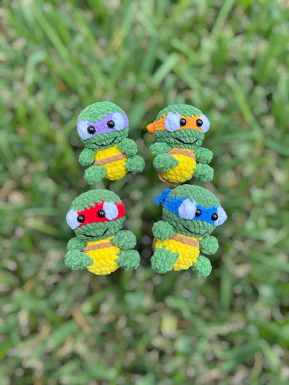 Crochet Ninja turtles , Crochet Turtle Car Mirror Hanging Accessory, Handmade Gift