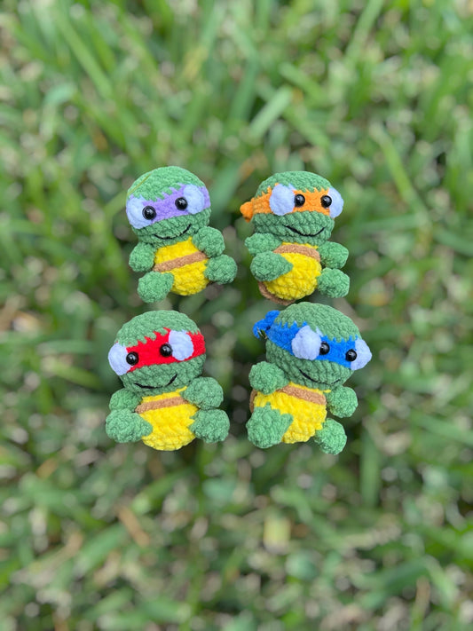 Crochet Ninja turtles , Crochet Turtle Car Mirror Hanging Accessory, Handmade Gift