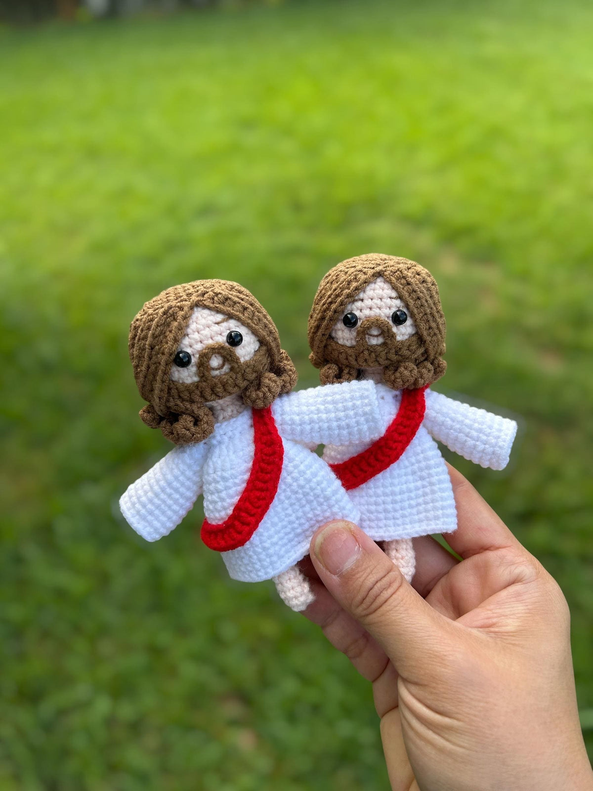 Crochet Mini Jesus Keychain/Hanging, Birthday Gift