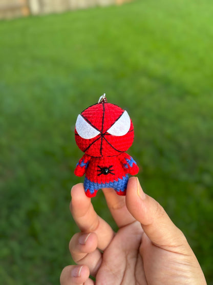 Handmade Crochet Batman Car Charm, Superhero Decor
