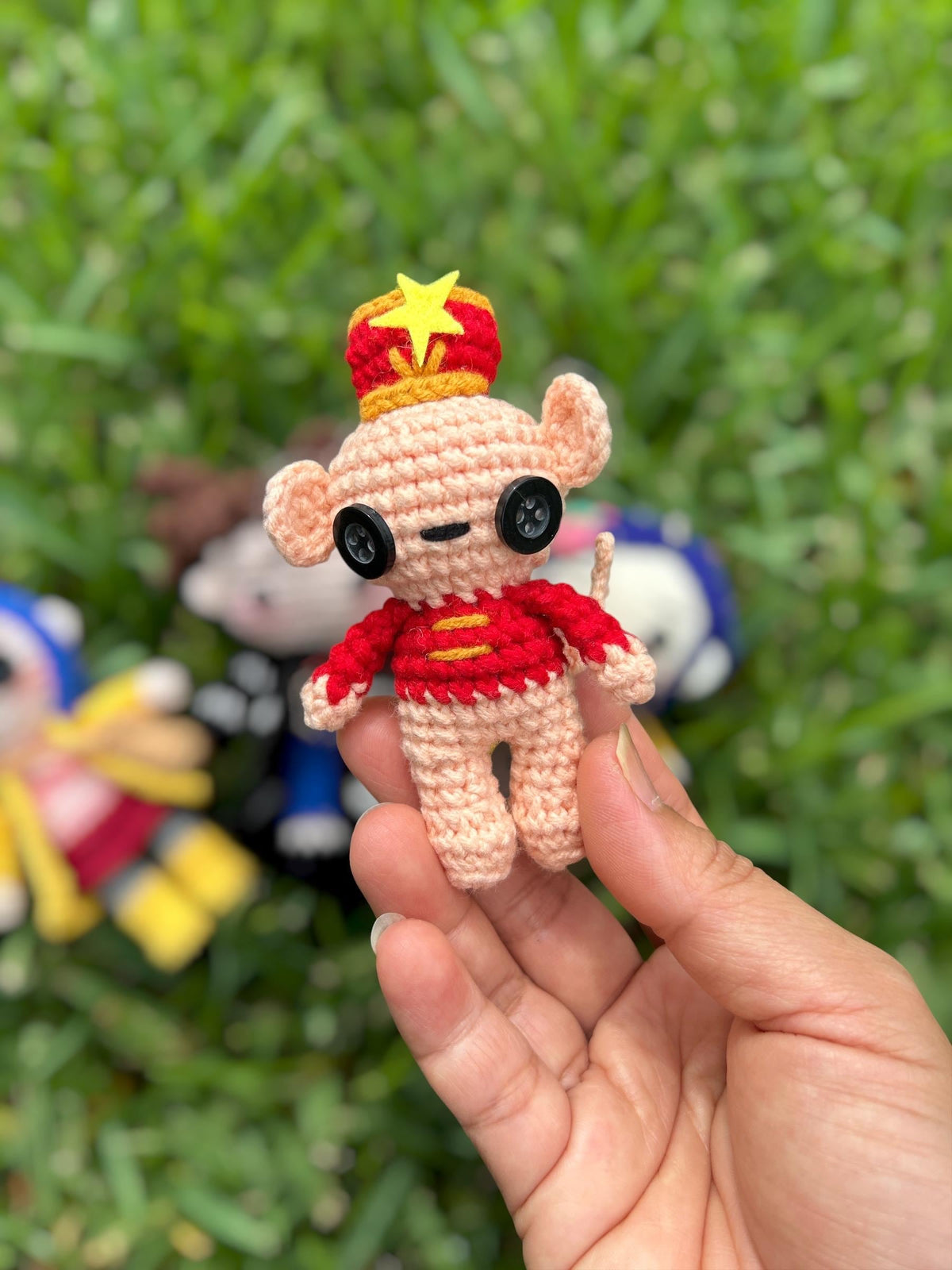 Crochet Coraline Keychain