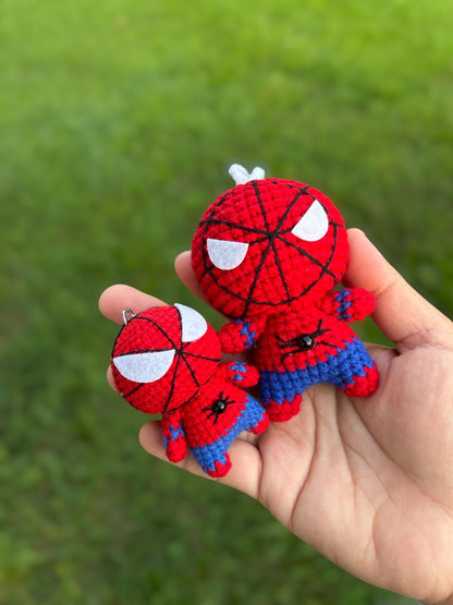 Handmade Crochet Batman Car Charm, Superhero Decor
