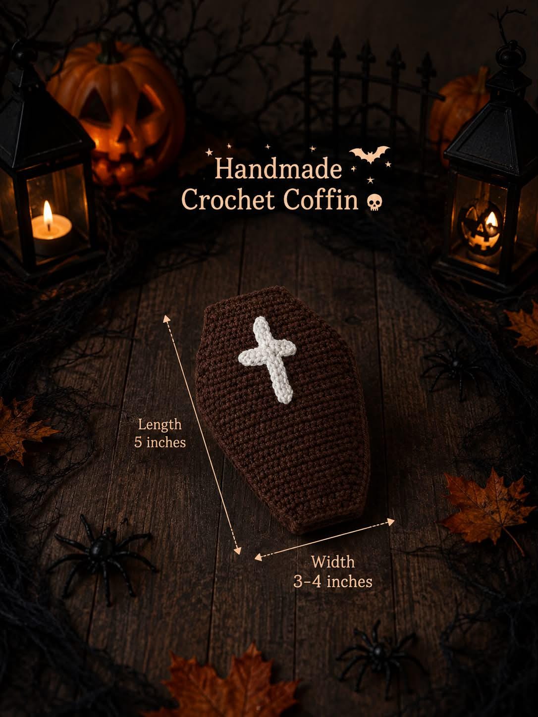 Crochet Horror Character Plush – Handmade Spooky Doll