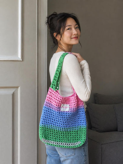 Handmade Crochet Flowers Shoulder Bag, Crochet Flowers Handbags, Valentine Gift, Birthday Gift