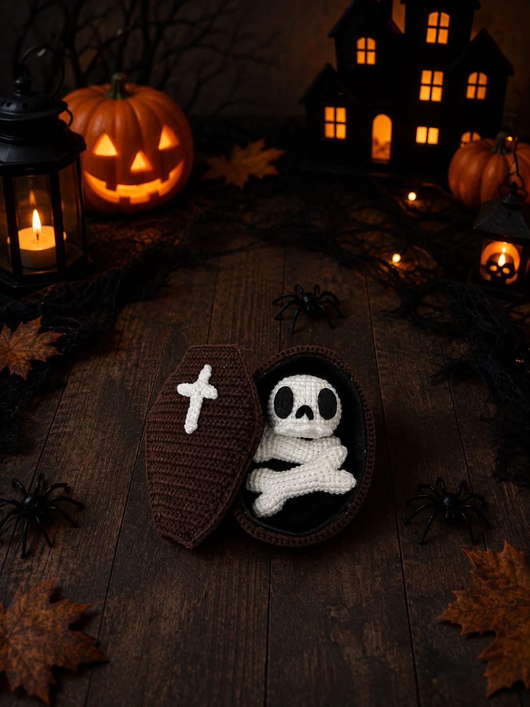 Crochet Horror Character Plush – Handmade Spooky Doll