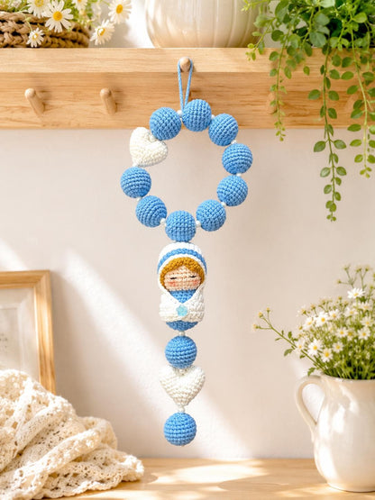 Handmade Crochet Virgin Mary Rosary