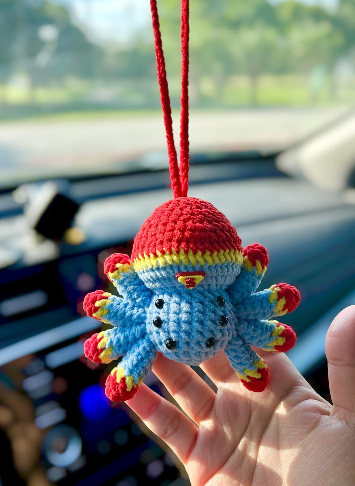 Crochet Spider Cosplay Superhero Car Hanging Decoration