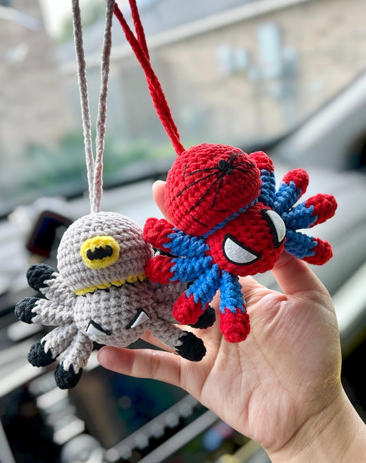 Crochet Spider Cosplay Superhero Car Hanging Decoration