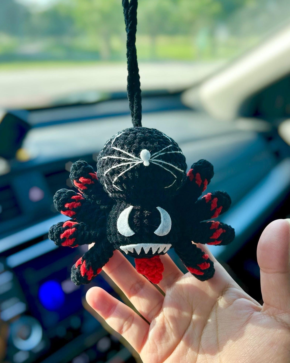 Crochet Spider Cosplay Superhero Car Hanging Decoration