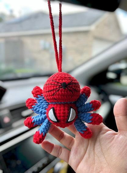 Crochet Spider Cosplay Superhero Car Hanging Decoration