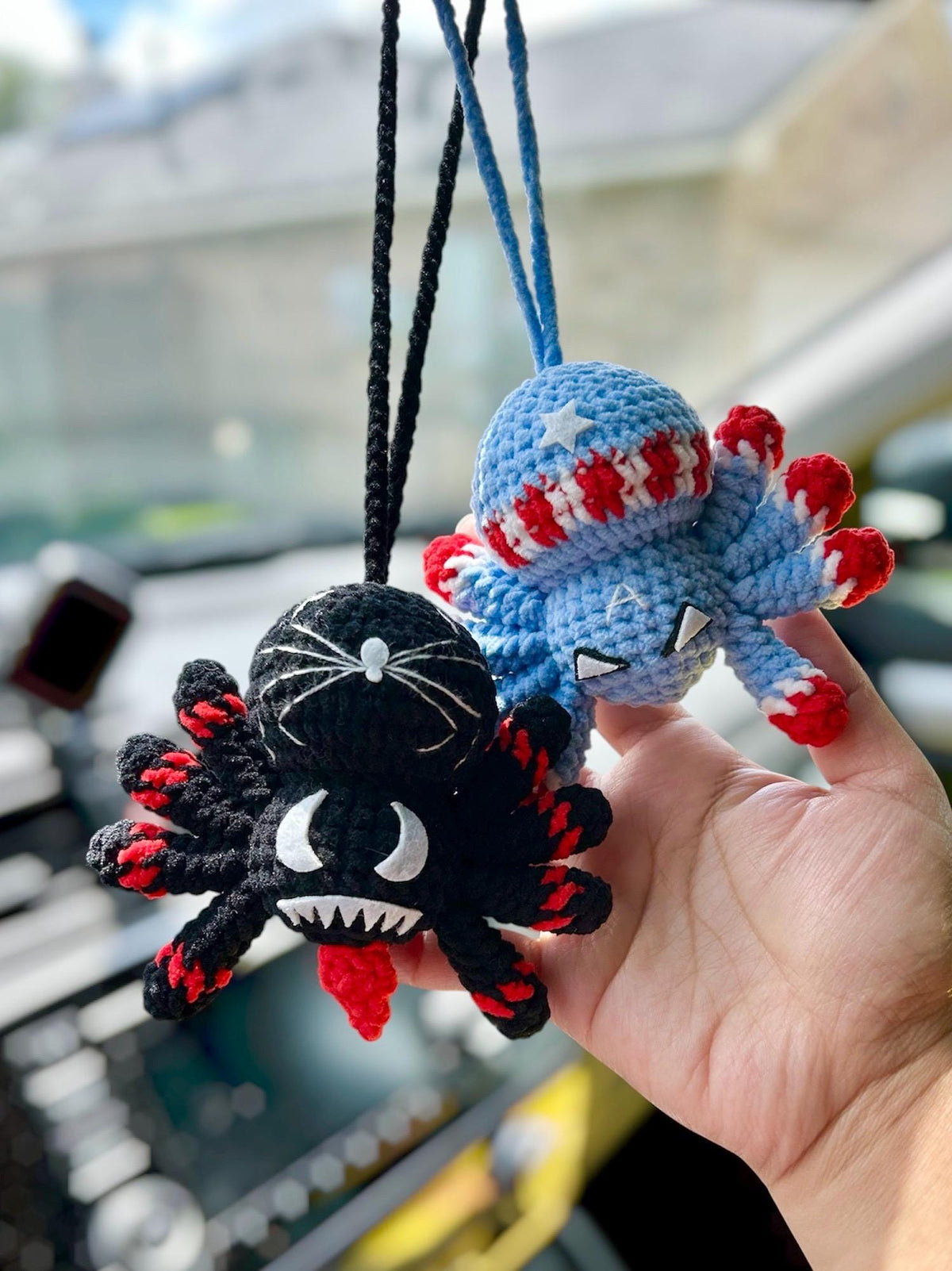 Crochet Spider Cosplay Superhero Car Hanging Decoration