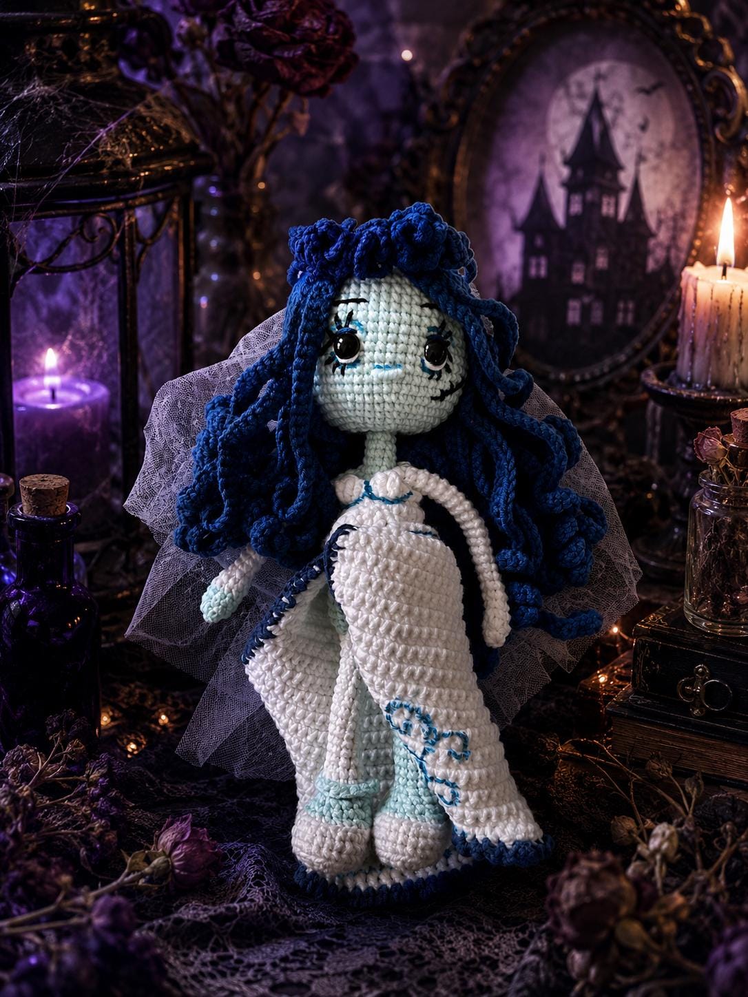 Crochet Horror Character Plush – Handmade Spooky Doll