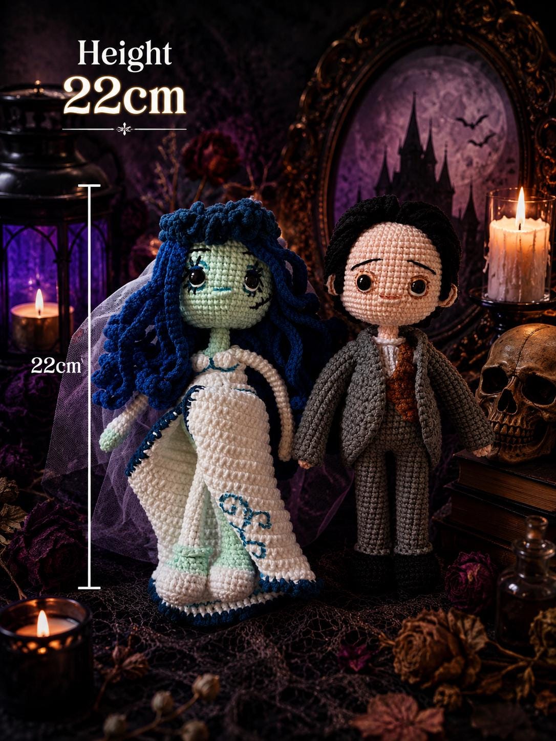 Crochet Horror Character Plush – Handmade Spooky Doll