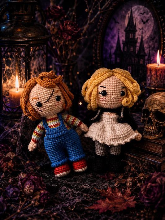 Crochet Horror Character Plush – Handmade Spooky Doll