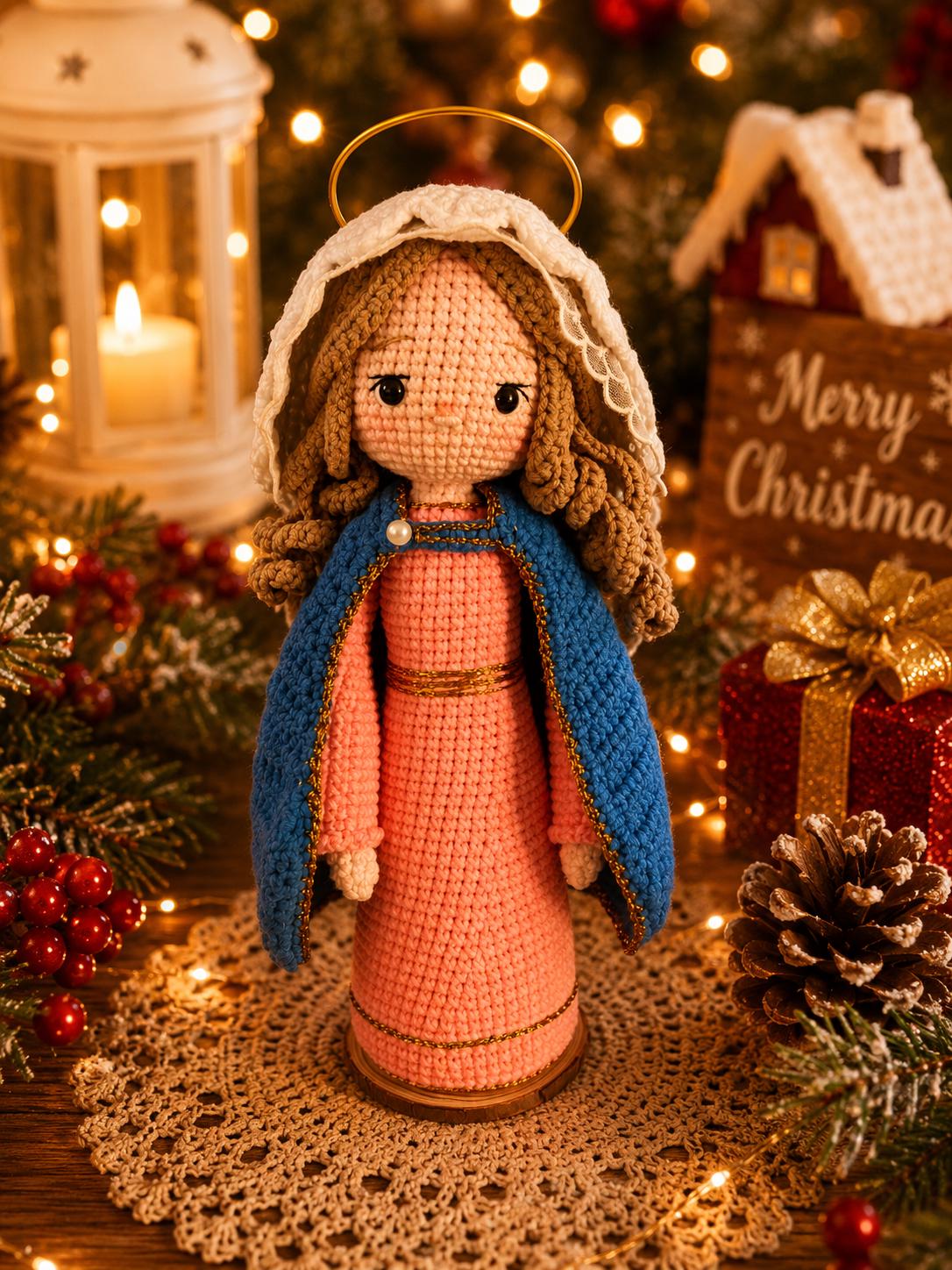 Handmade Crochet Nativity Set – Christmas Decoration