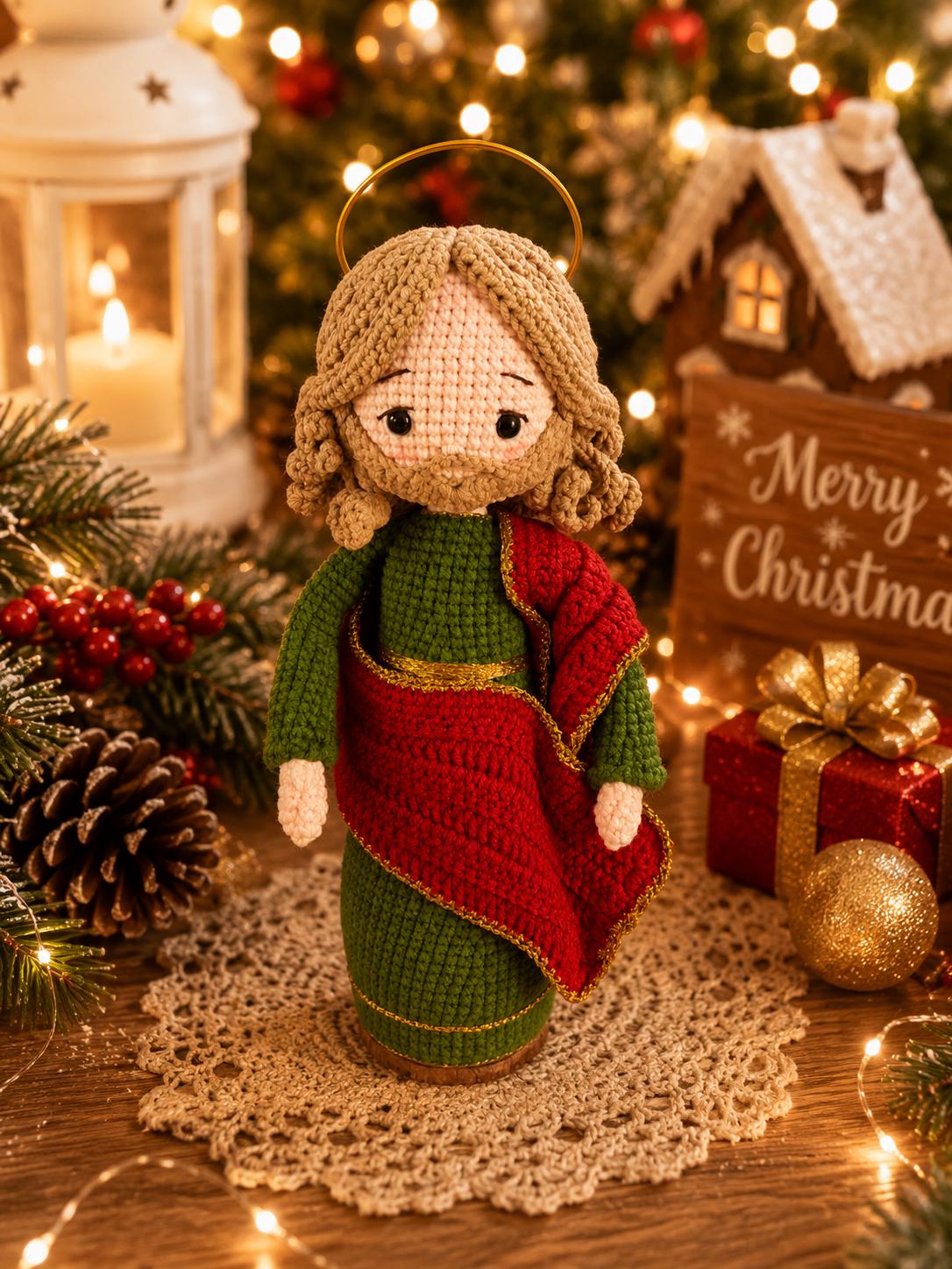 Handmade Crochet Nativity Set – Christmas Decoration