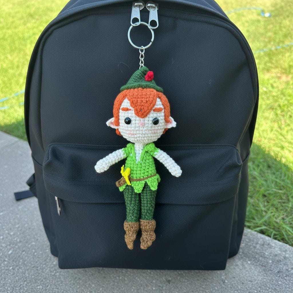 Crochet Disney Couple Characters Keychain