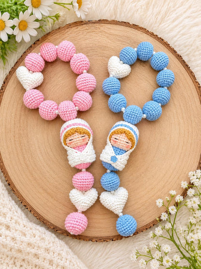 Handmade Crochet Virgin Mary Rosary