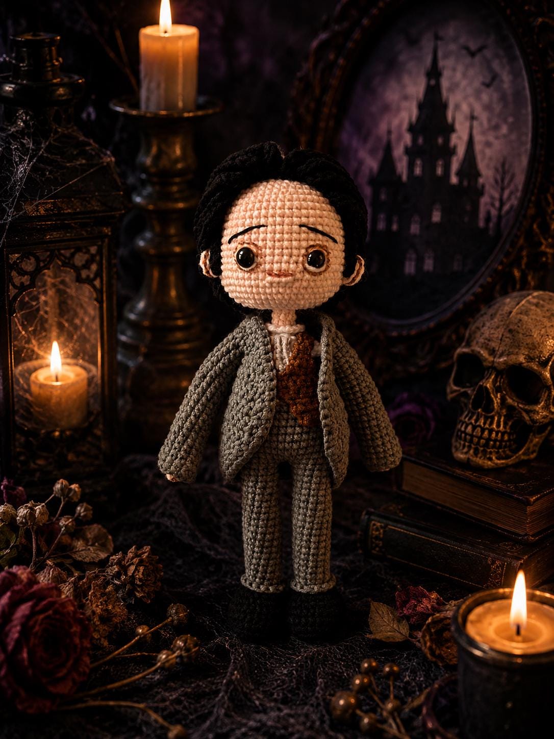 Crochet Horror Character Plush – Handmade Spooky Doll