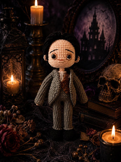 Crochet Horror Character Plush – Handmade Spooky Doll