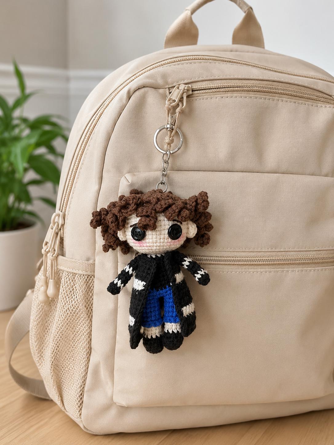 Crochet Coraline Keychain