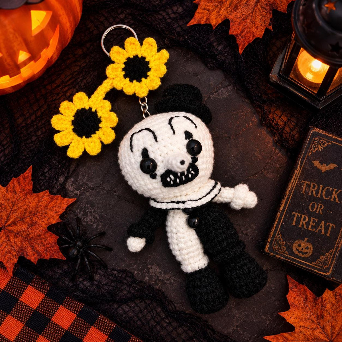 Crochet Horror Character Plush – Handmade Spooky Doll